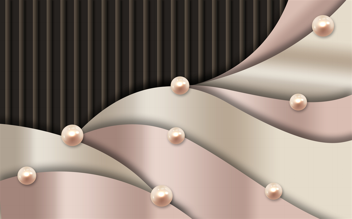 Фотошпалери абстрактні золоті перлини на шовку