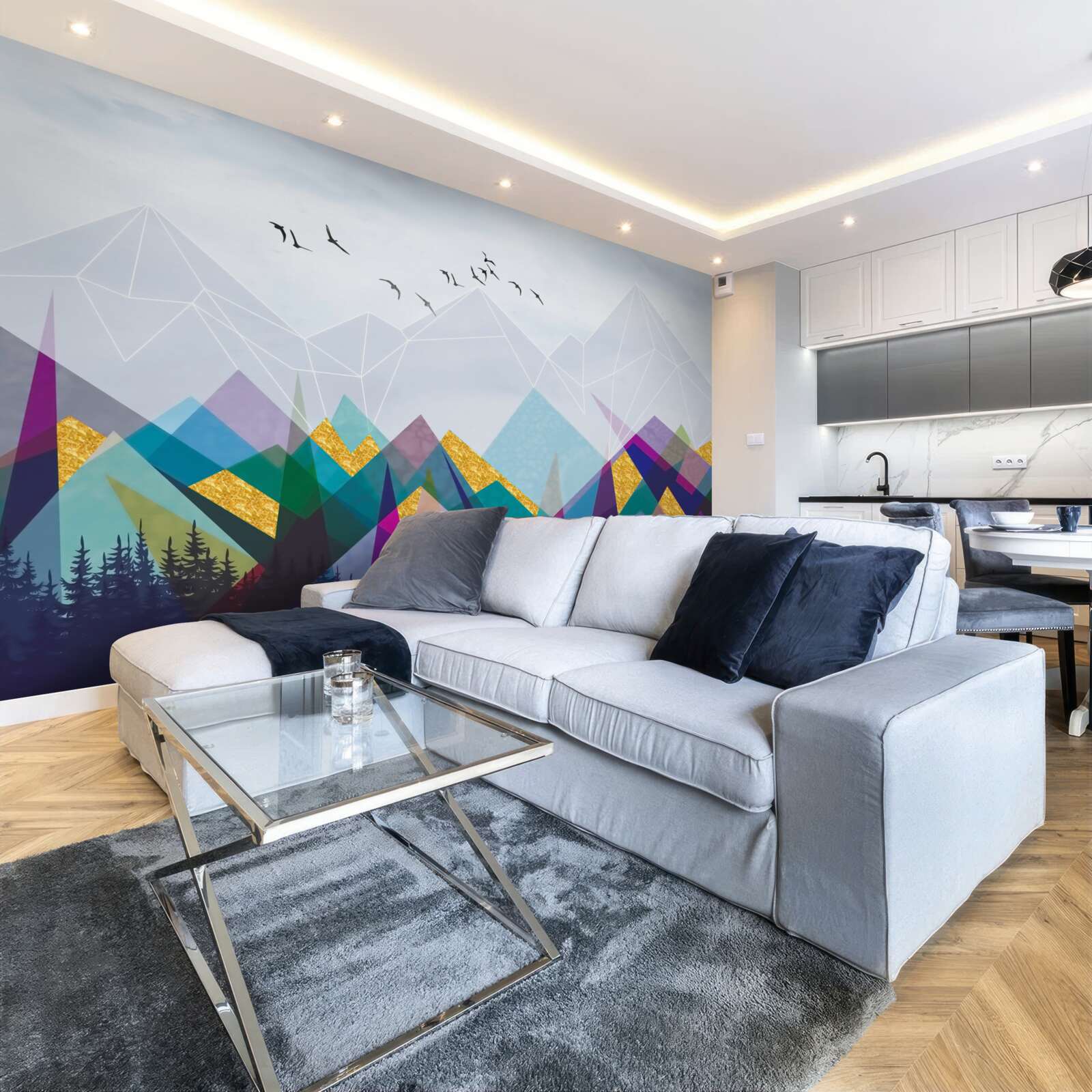 Фотошпалери неоднозначний ліс у горах