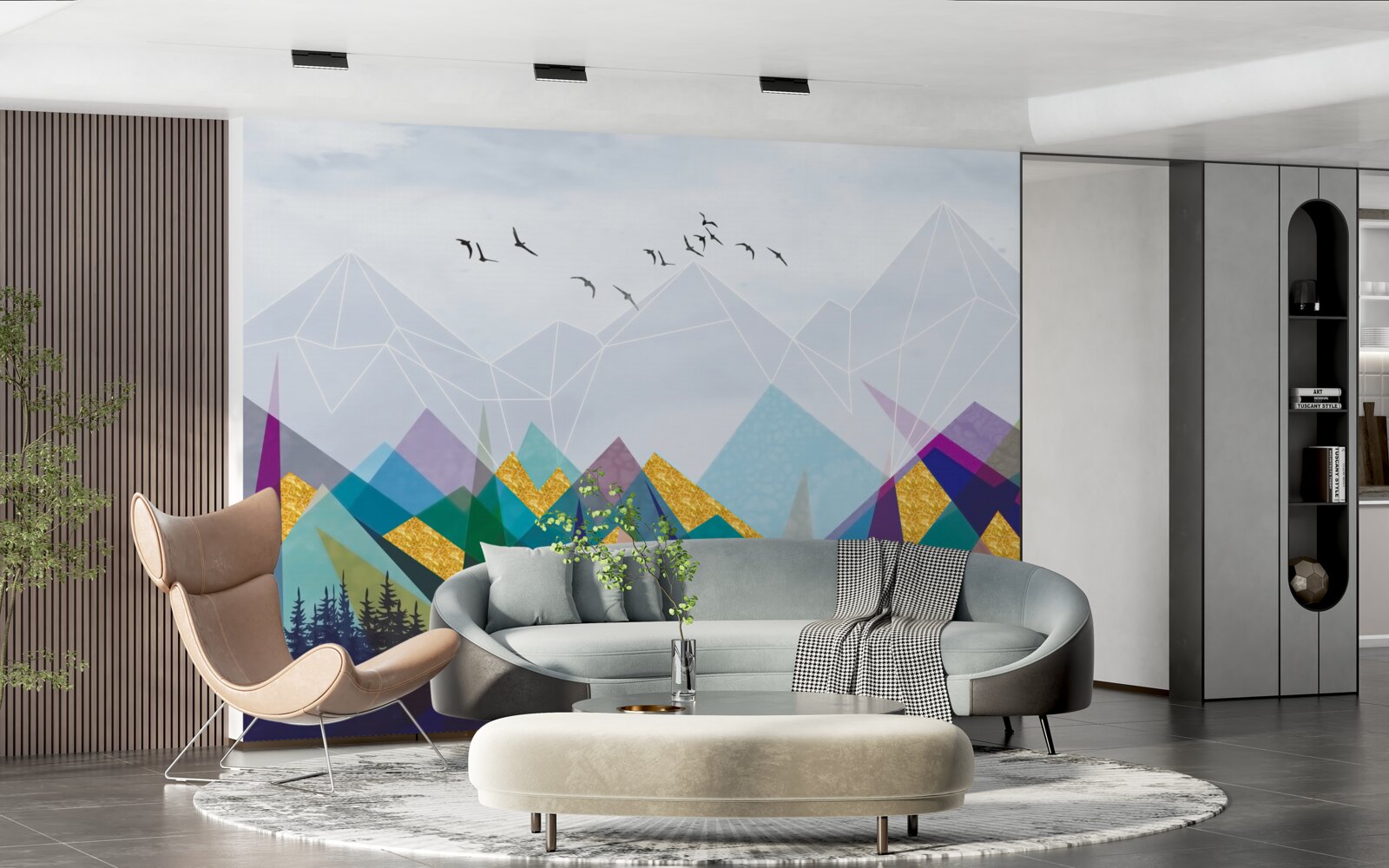 Фотошпалери неоднозначний ліс у горах