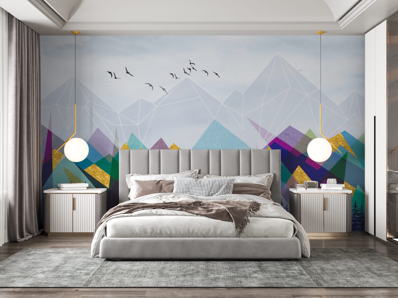 Фотошпалери неоднозначний ліс у горах