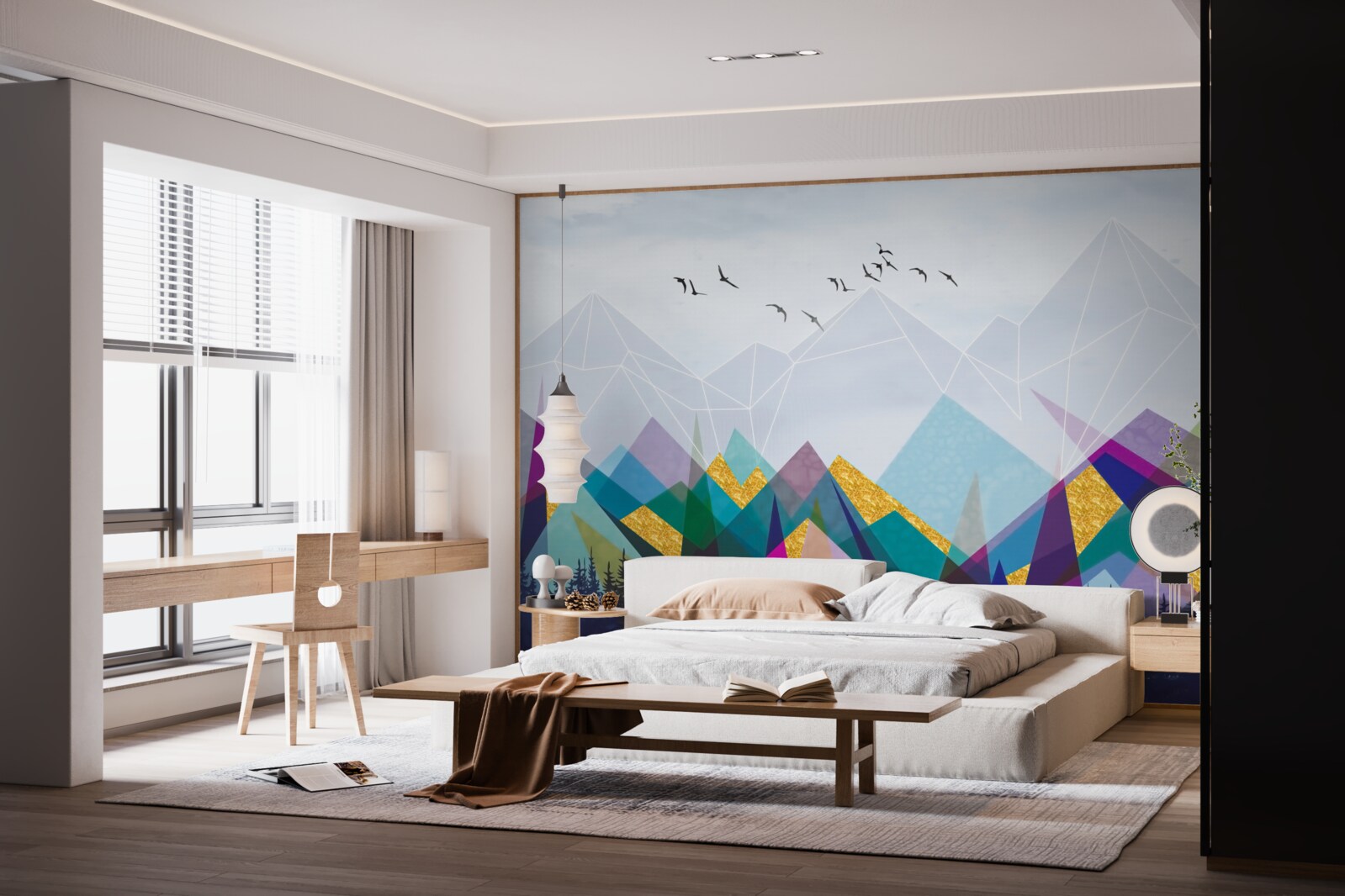 Фотошпалери неоднозначний ліс у горах