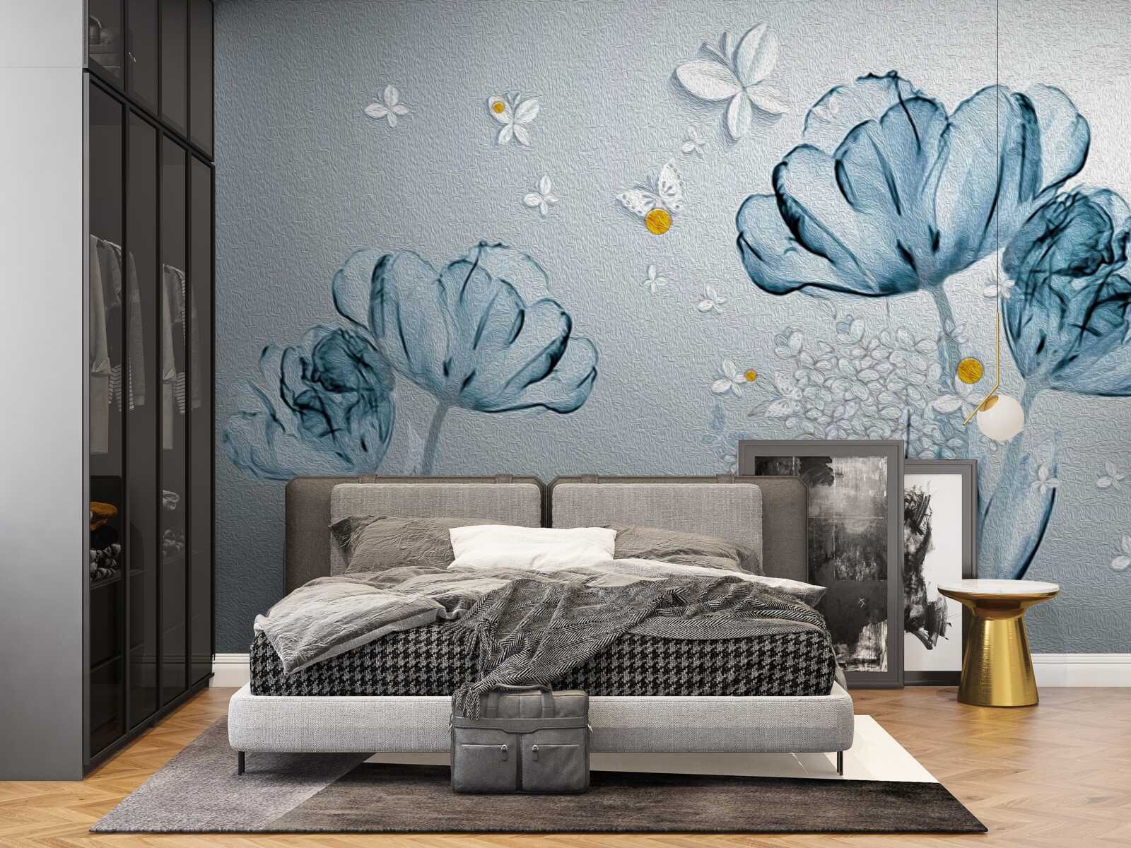 Фотошпалери весняні маки мають прозорі квіти