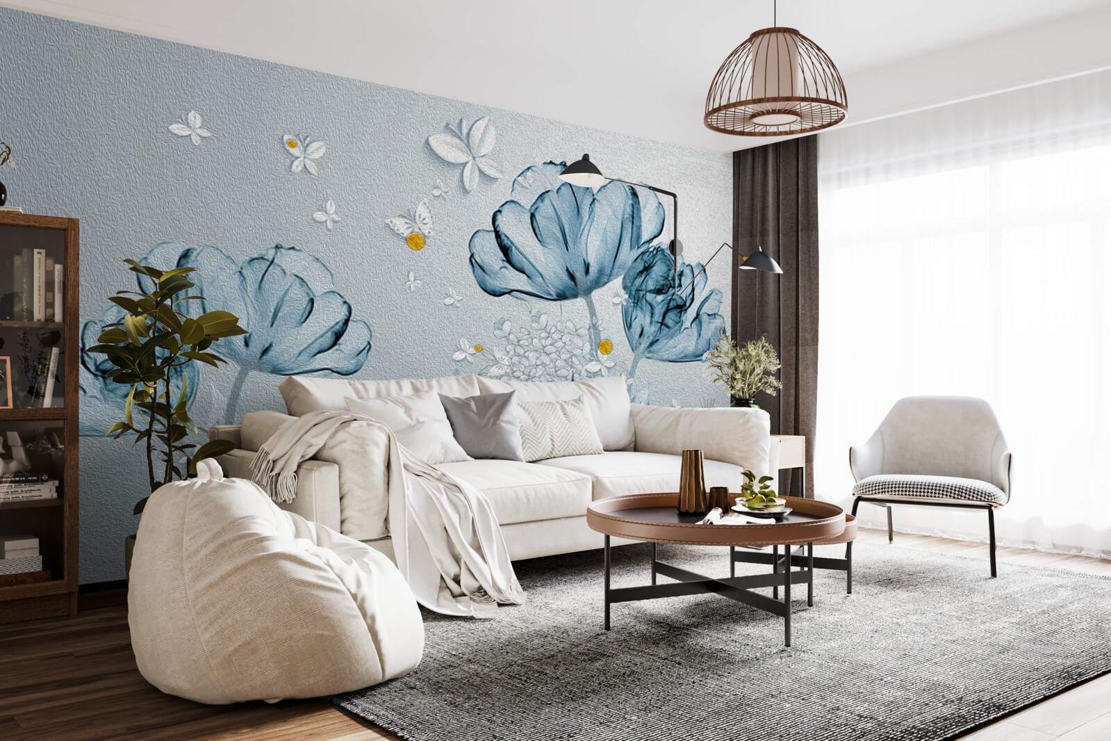 Фотошпалери весняні маки мають прозорі квіти