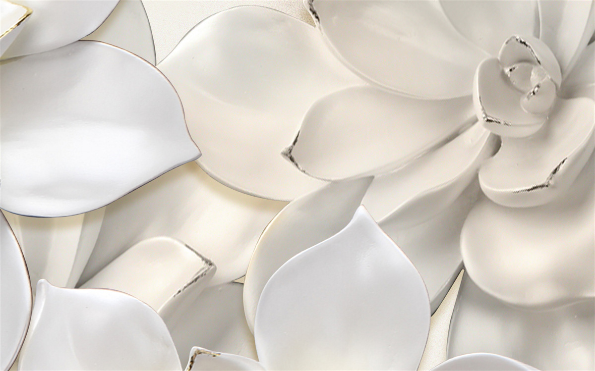 Фотошпалери квіти білі, як порцеляна