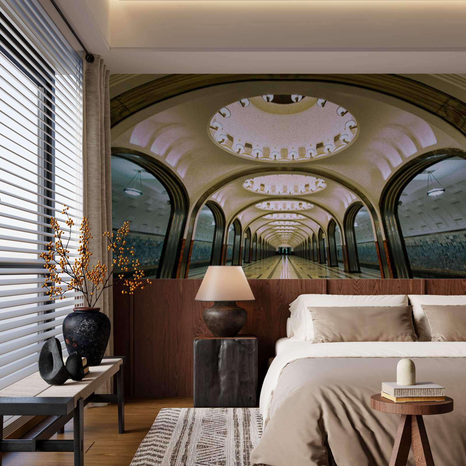 Фотошпалери візуальне представлення тунелю метрополітену