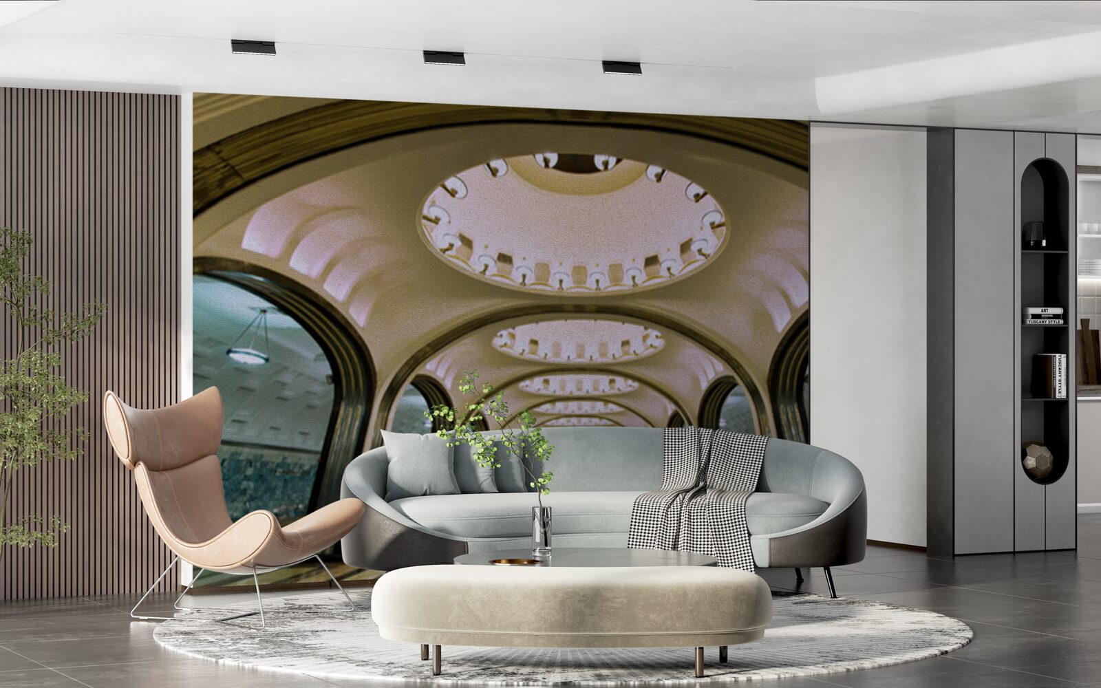 Фотошпалери візуальне представлення тунелю метрополітену