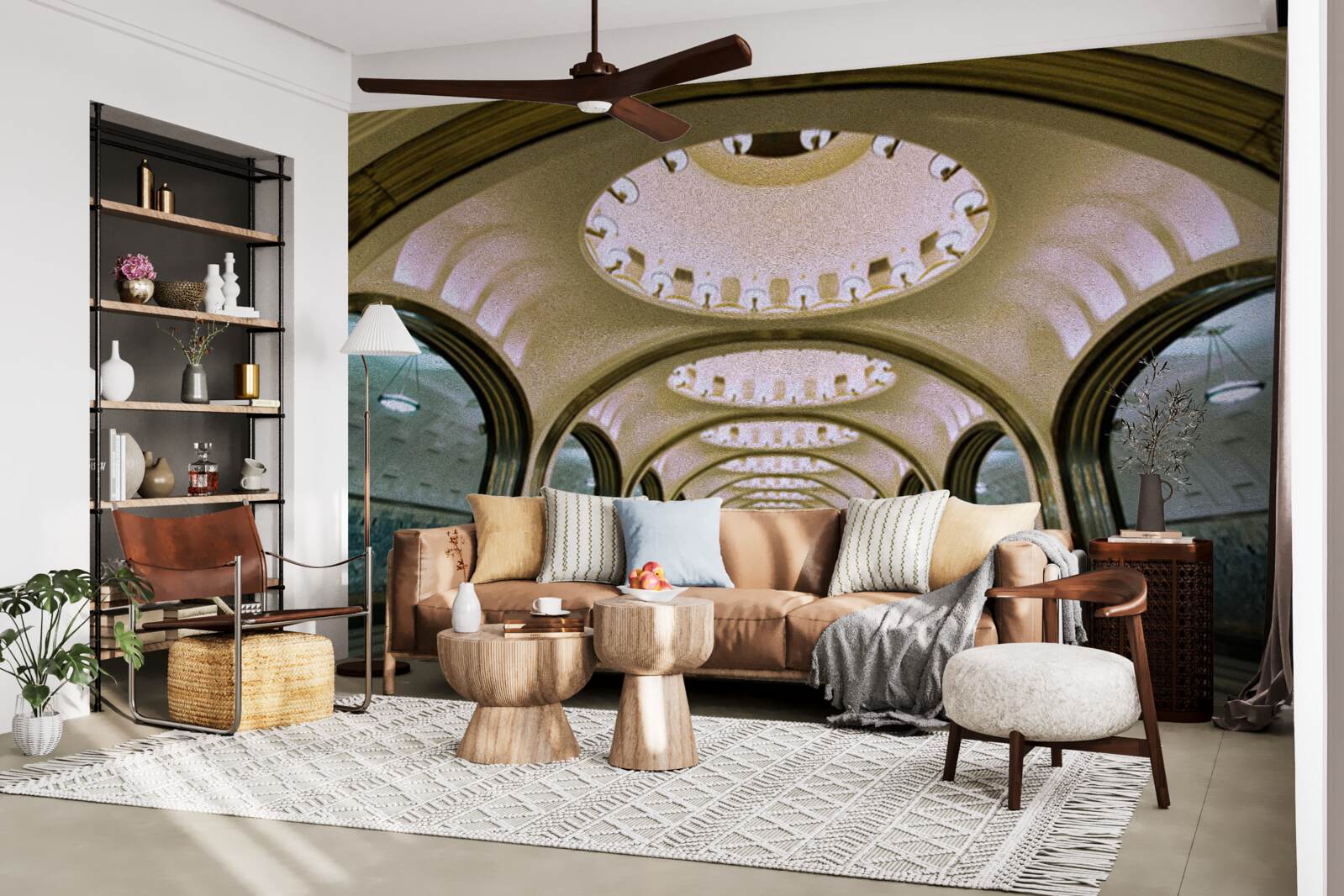 Фотошпалери візуальне представлення тунелю метрополітену