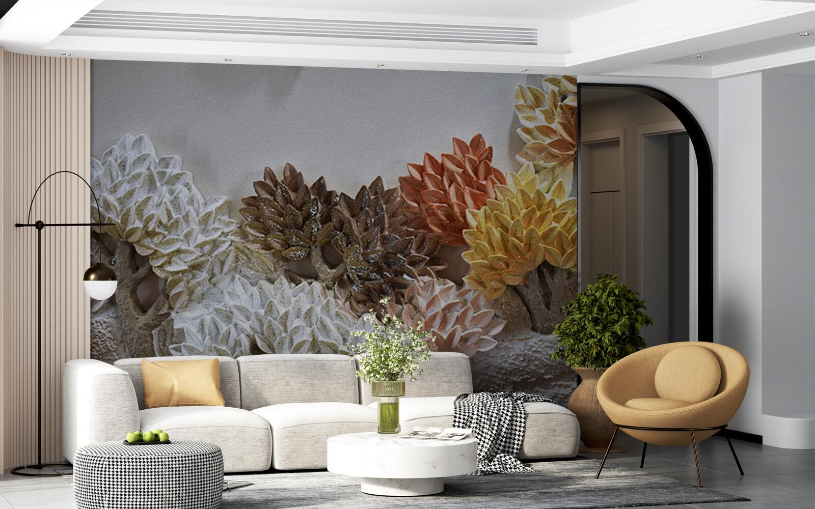 Фотошпалери відтінки ліжка нагадують осінь у холодному лісі