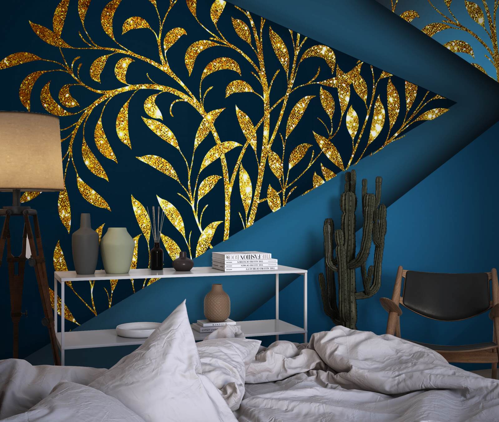 Фотошпалери пшениця сяє золотом під нічним небом