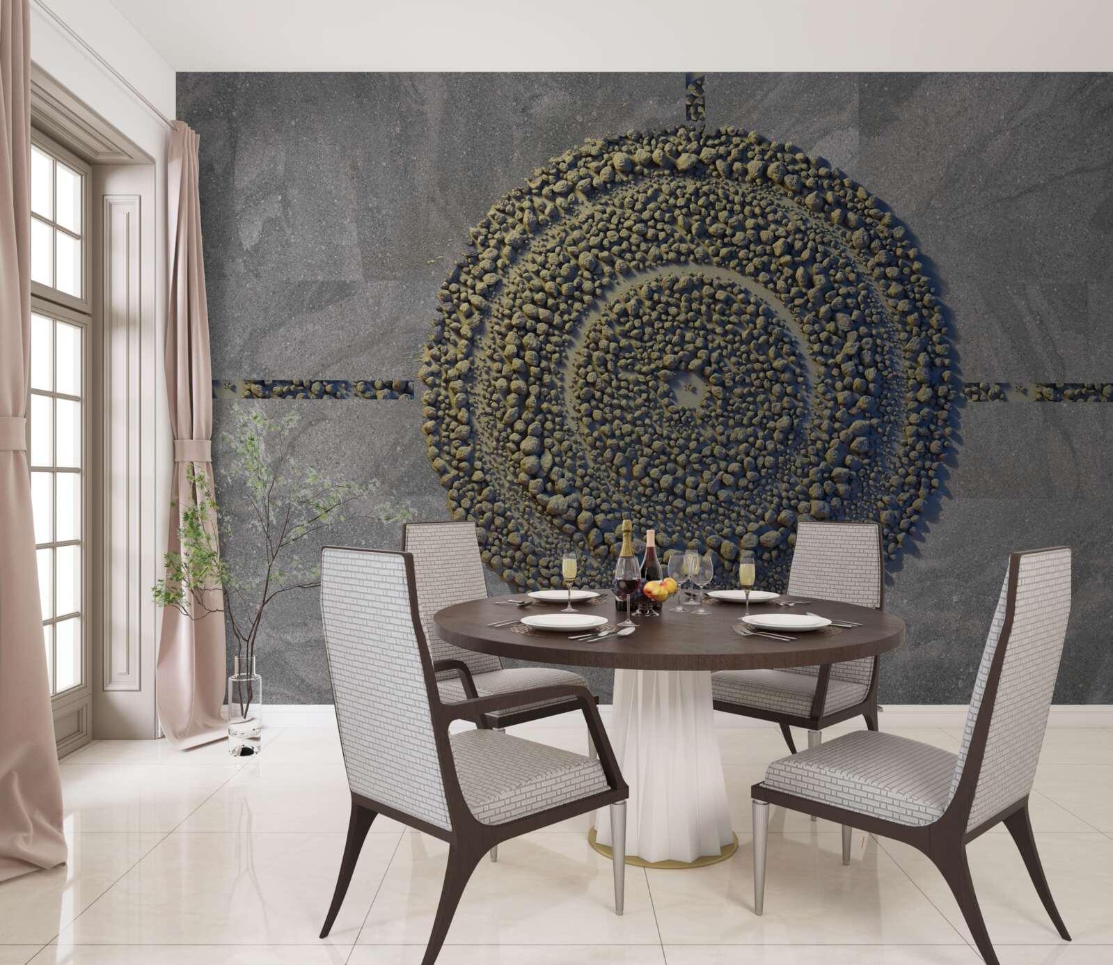 Фотошпалери парк із зеленим, круглим виглядом