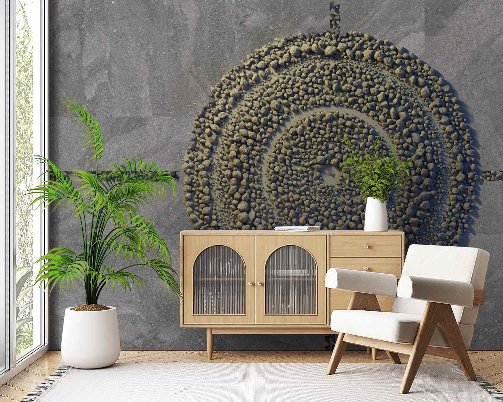 Фотошпалери парк із зеленим, круглим виглядом