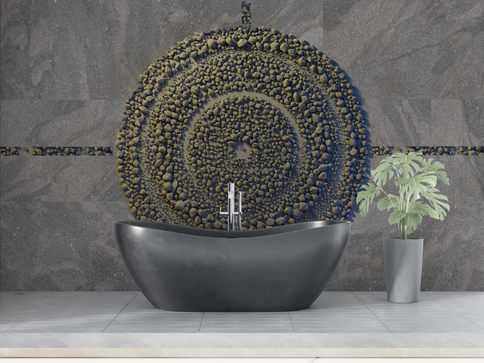 Фотошпалери парк із зеленим, круглим виглядом