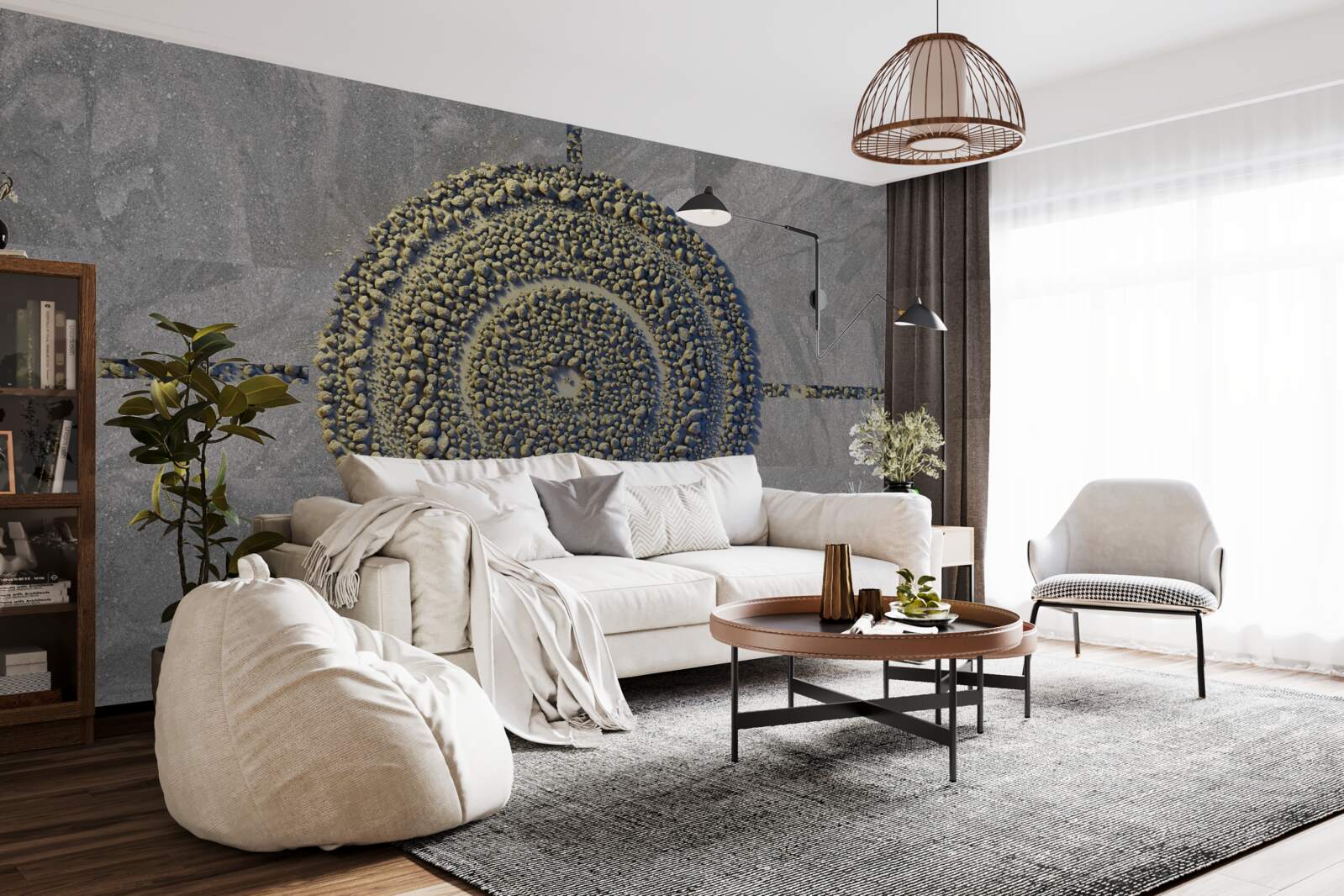 Фотошпалери парк із зеленим, круглим виглядом