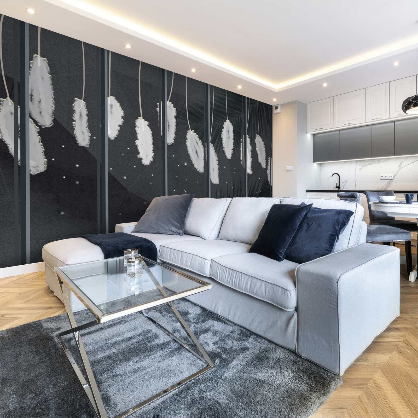 Фотошпалери пухнастість за вечірнім склом