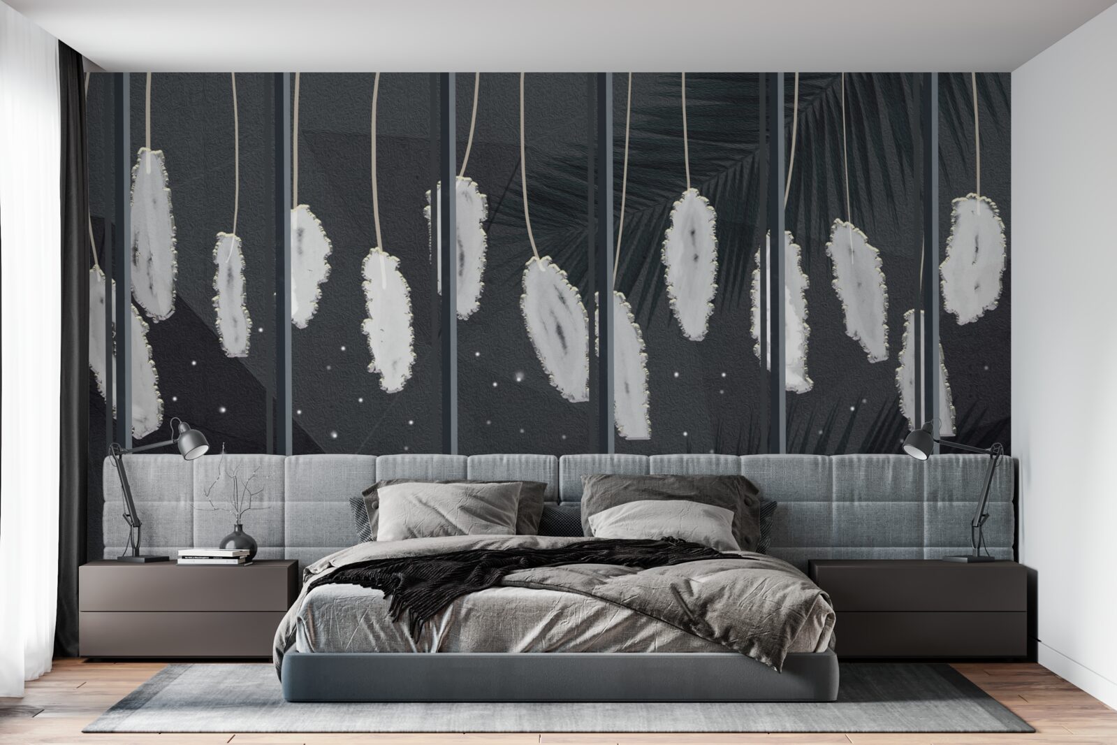 Фотошпалери пухнастість за вечірнім склом