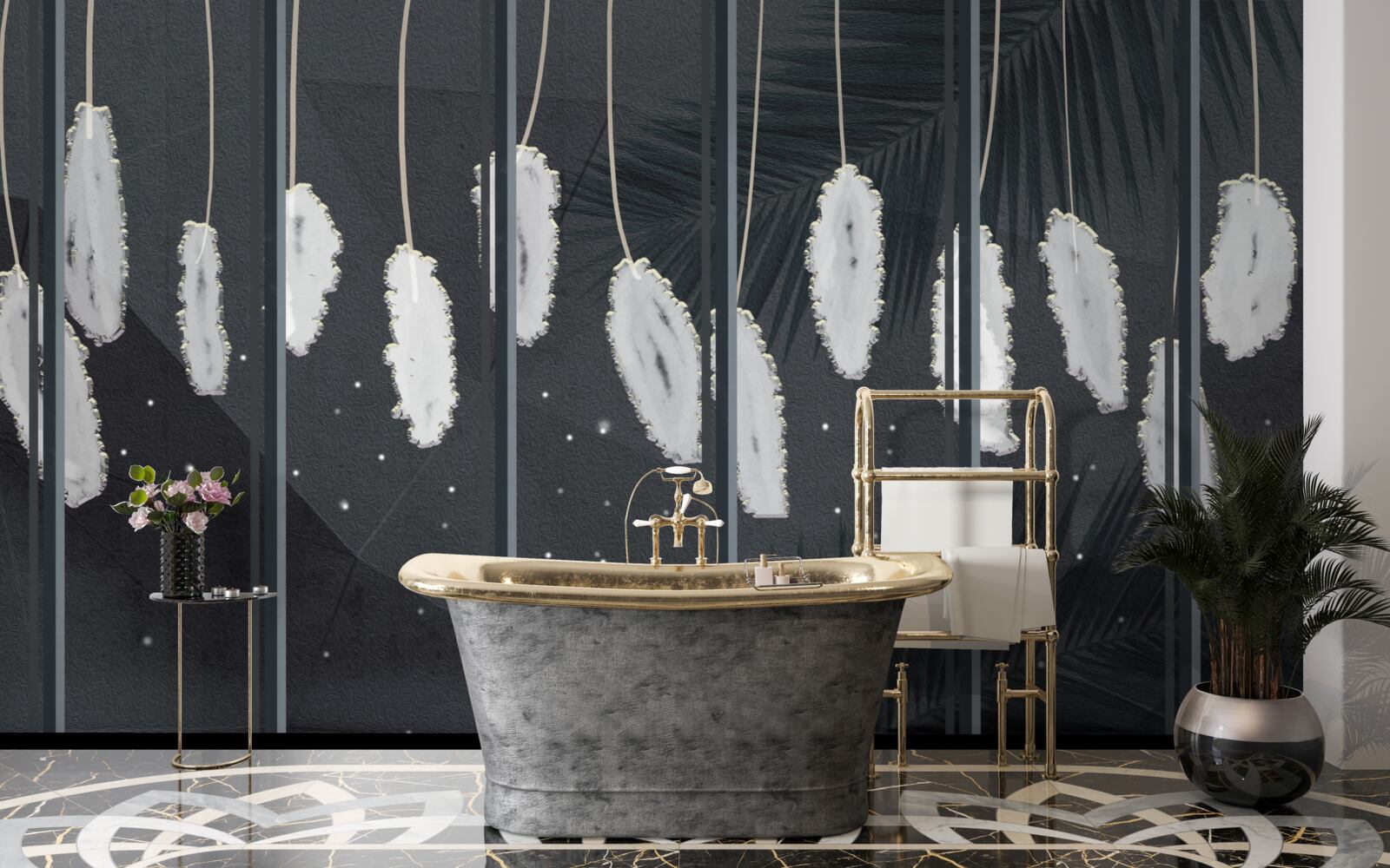 Фотошпалери пухнастість за вечірнім склом