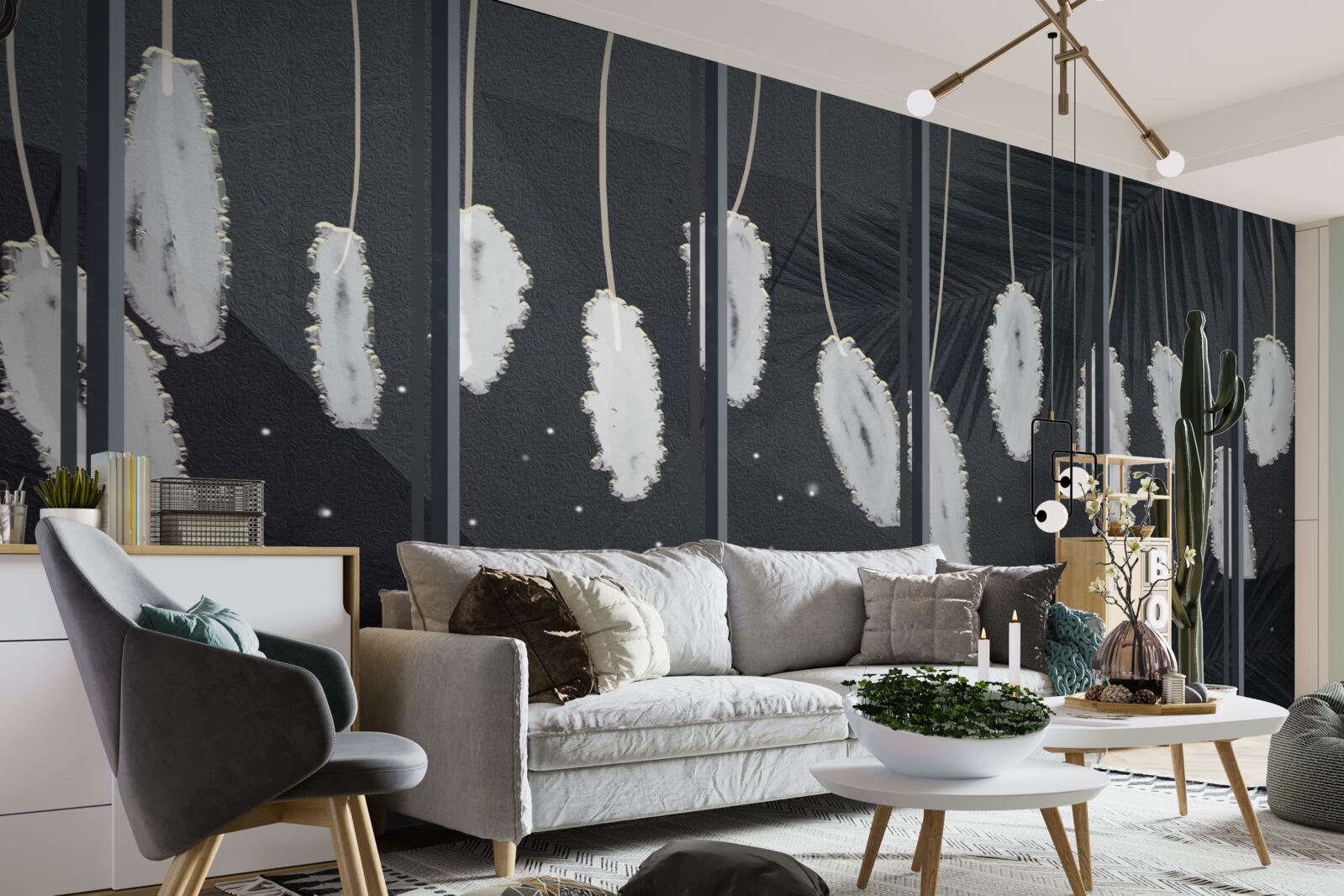 Фотошпалери пухнастість за вечірнім склом