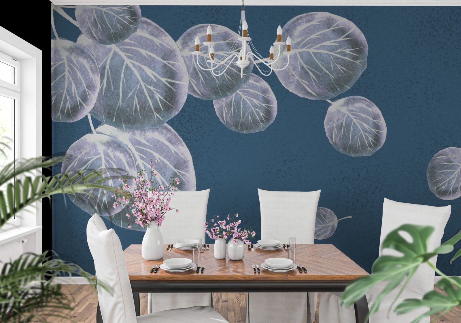 Фотошпалери листя, що падає в небо