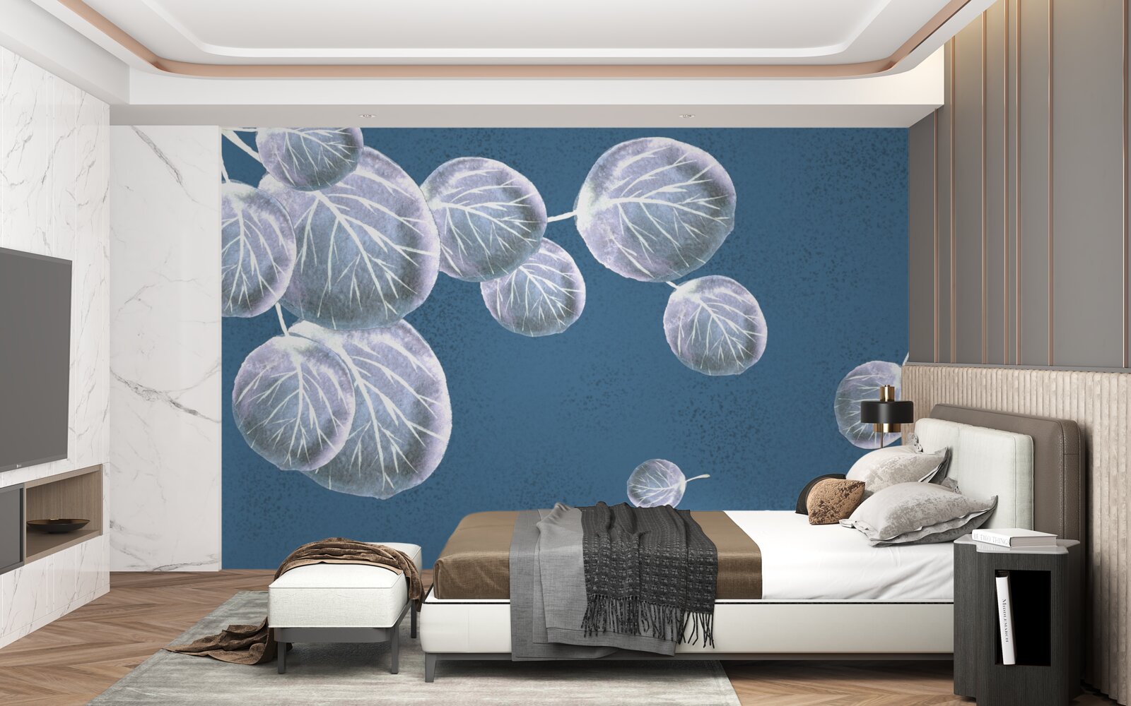 Фотошпалери листя, що падає в небо