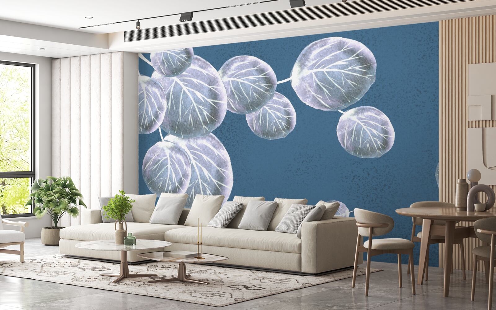 Фотошпалери листя, що падає в небо