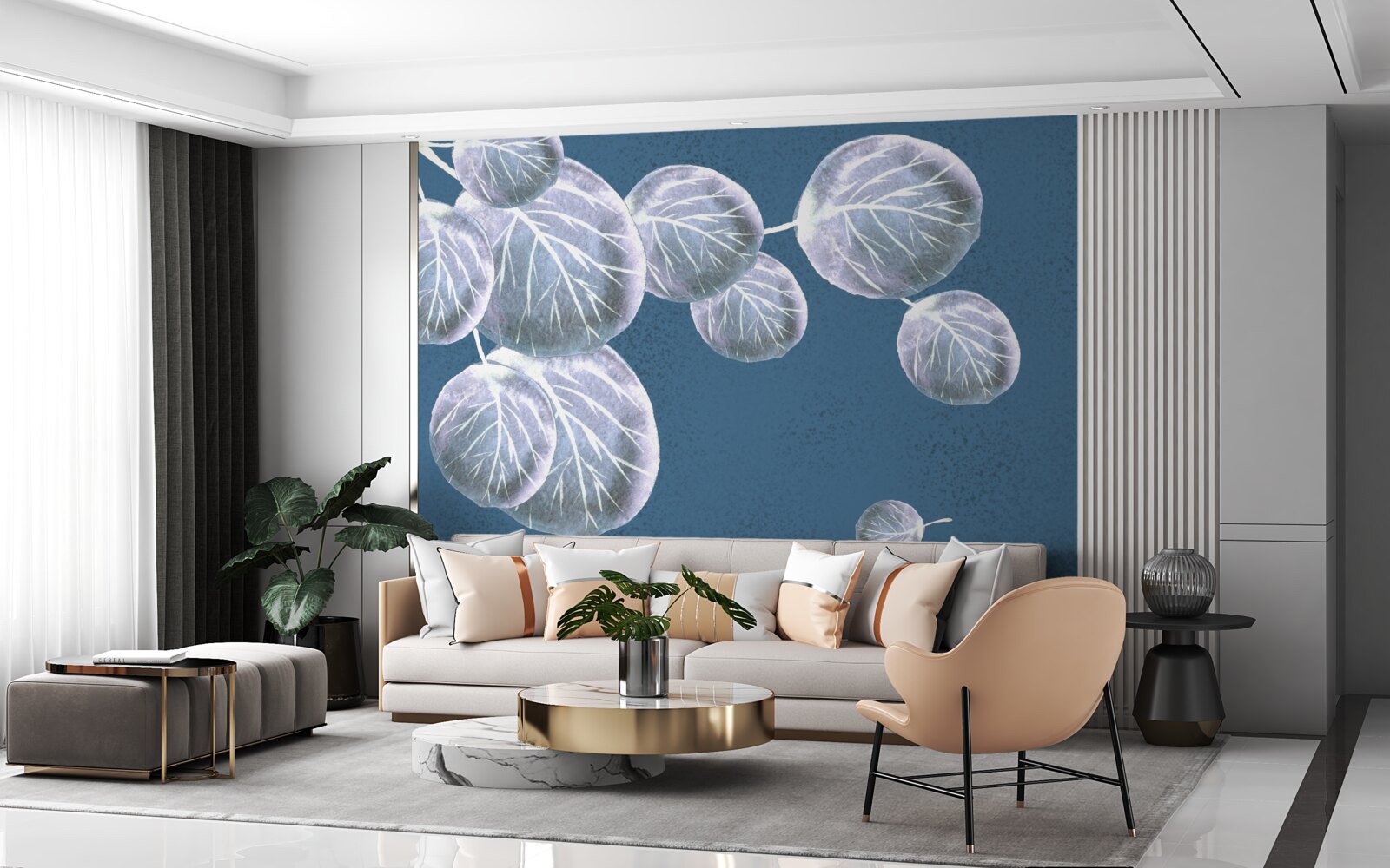 Фотошпалери листя, що падає в небо