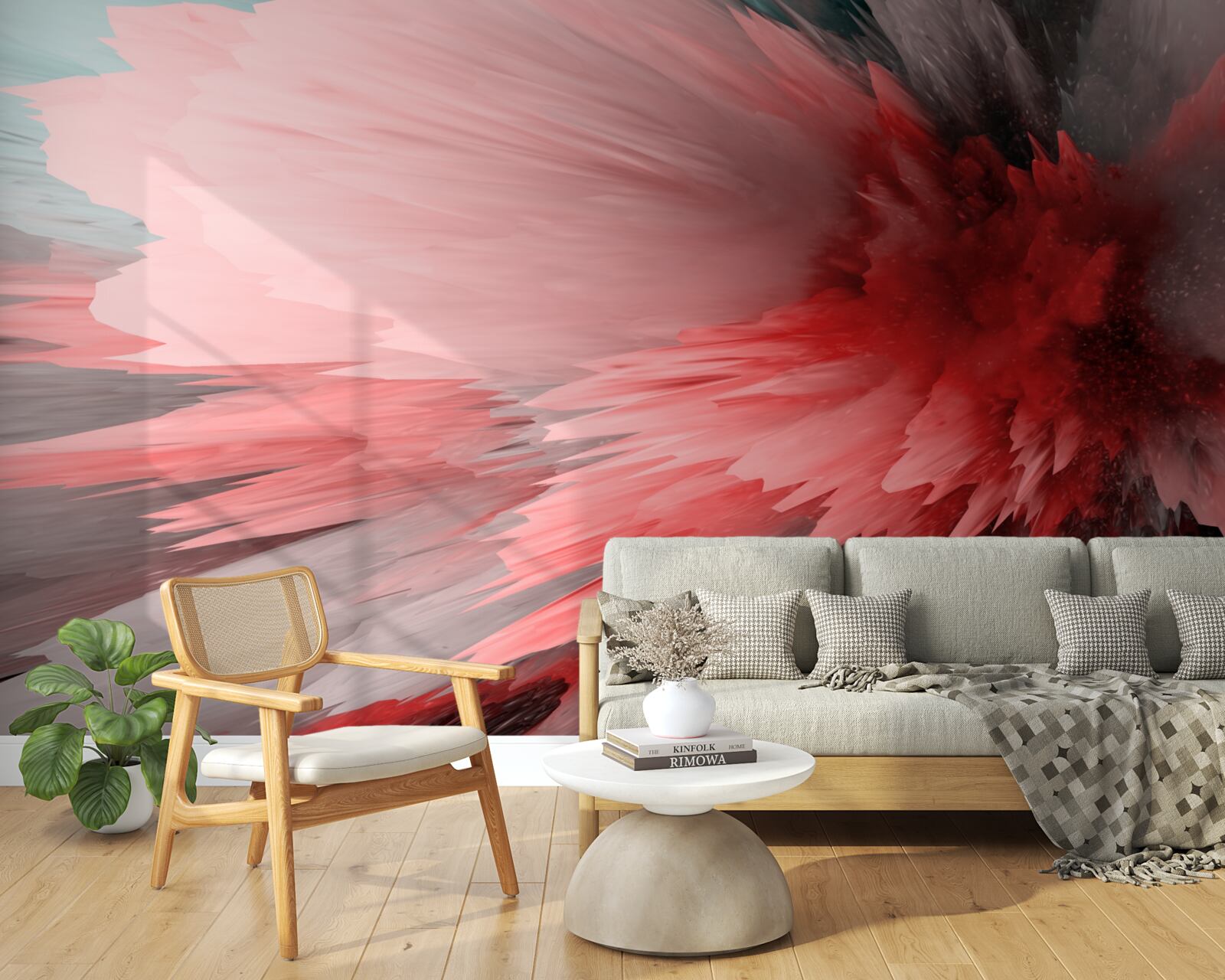 Фотошпалери Енергійний акцент у червоних відтінках