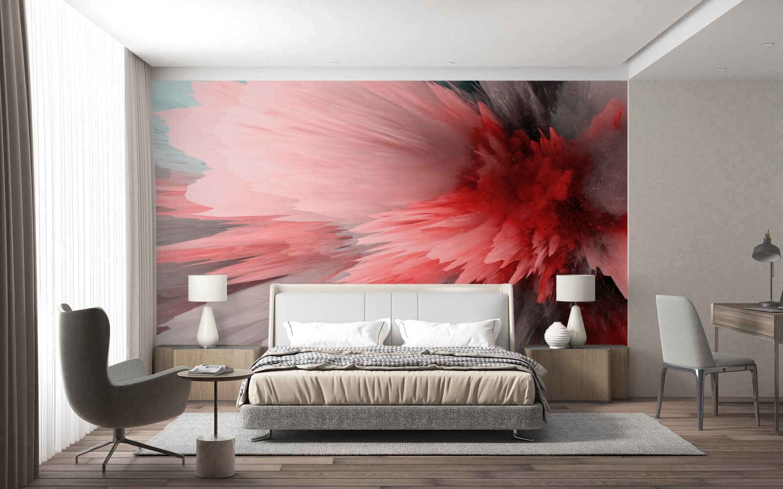 Фотошпалери Енергійний акцент у червоних відтінках