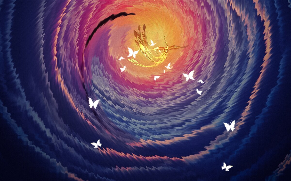 Фотошпалери абстракція - це світло в темну ніч