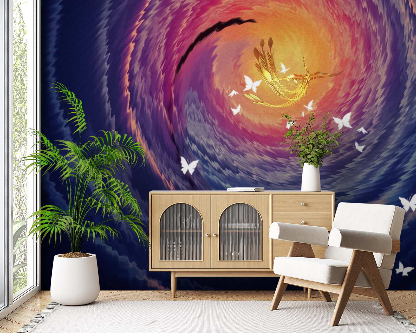 Фотошпалери абстракція - це світло в темну ніч