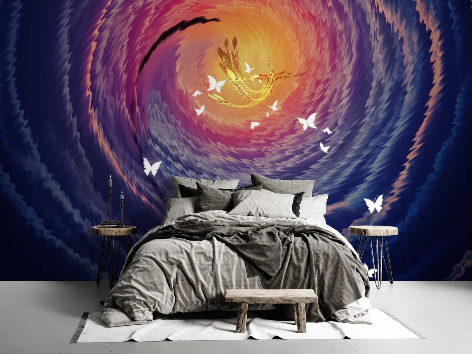 Фотошпалери абстракція - це світло в темну ніч