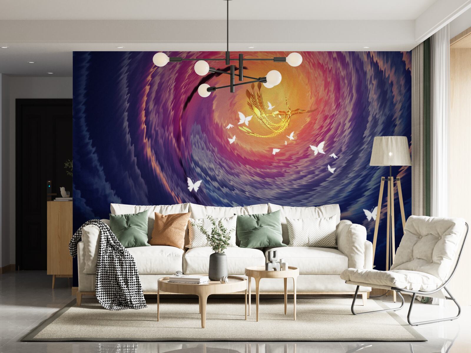 Фотошпалери абстракція - це світло в темну ніч