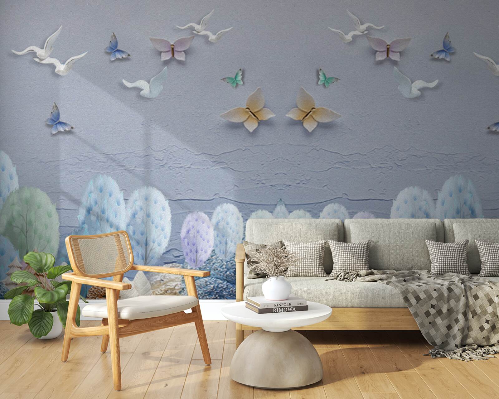 Фотошпалери Ліс восени холодний і насичений кольорами