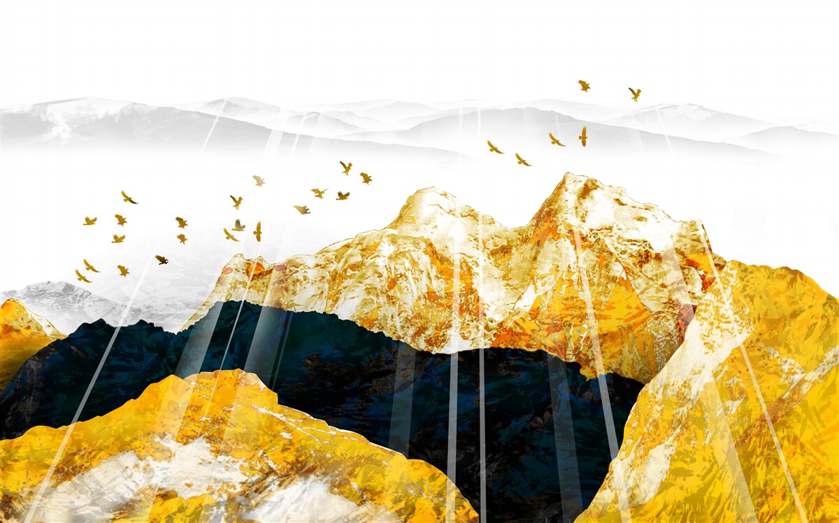 Фотошпалери зображення мінливих ясенів, що освітлюють золотий ліс