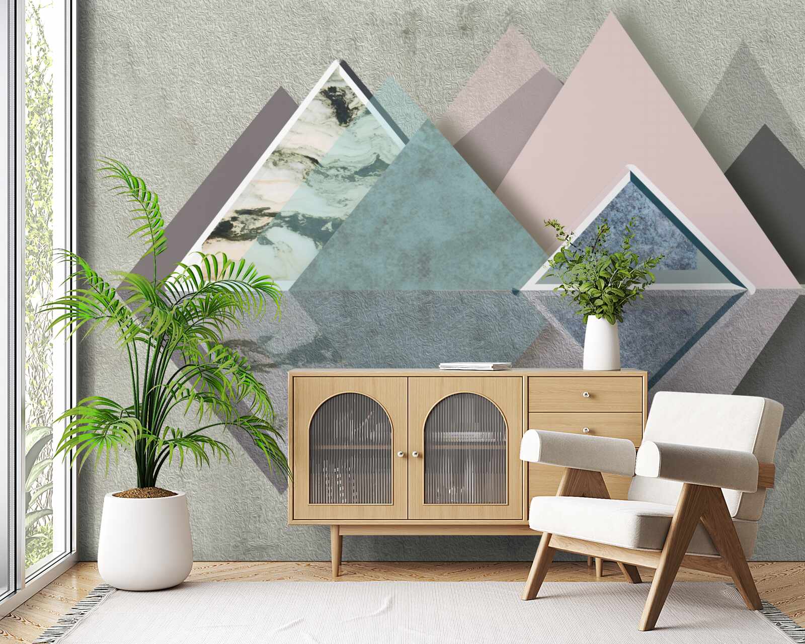 Фотошпалери абстрактний ліс геометрії