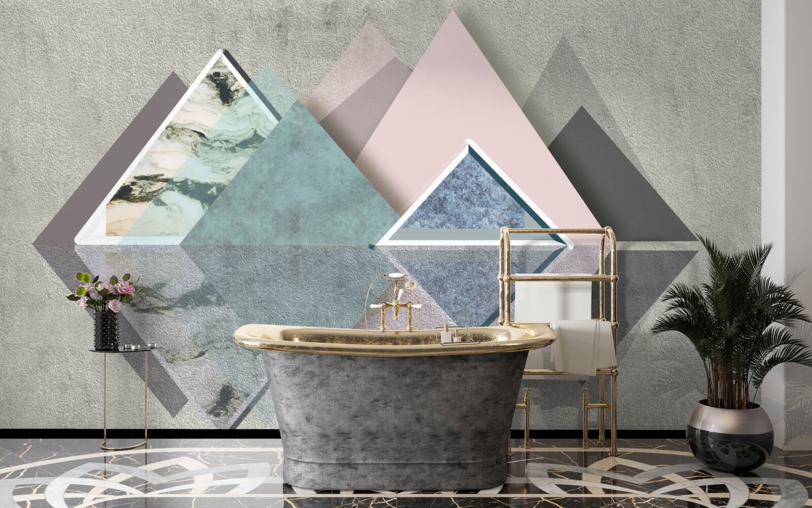 Фотошпалери абстрактний ліс геометрії