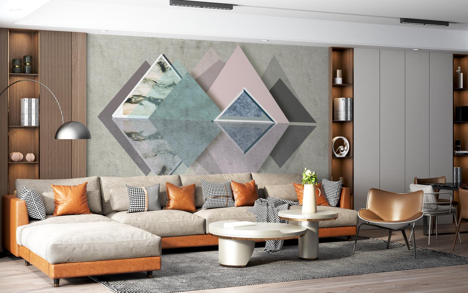 Фотошпалери абстрактний ліс геометрії