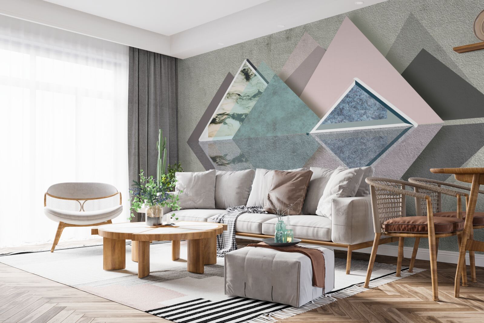 Фотошпалери абстрактний ліс геометрії