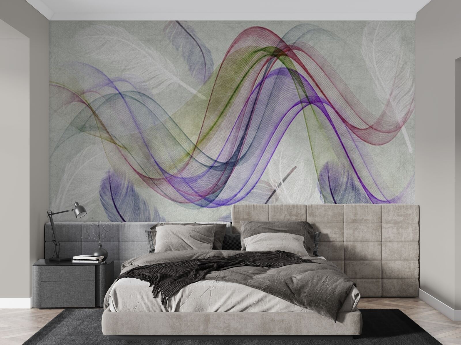 Фотошпалери абстрактні кольорові лінії