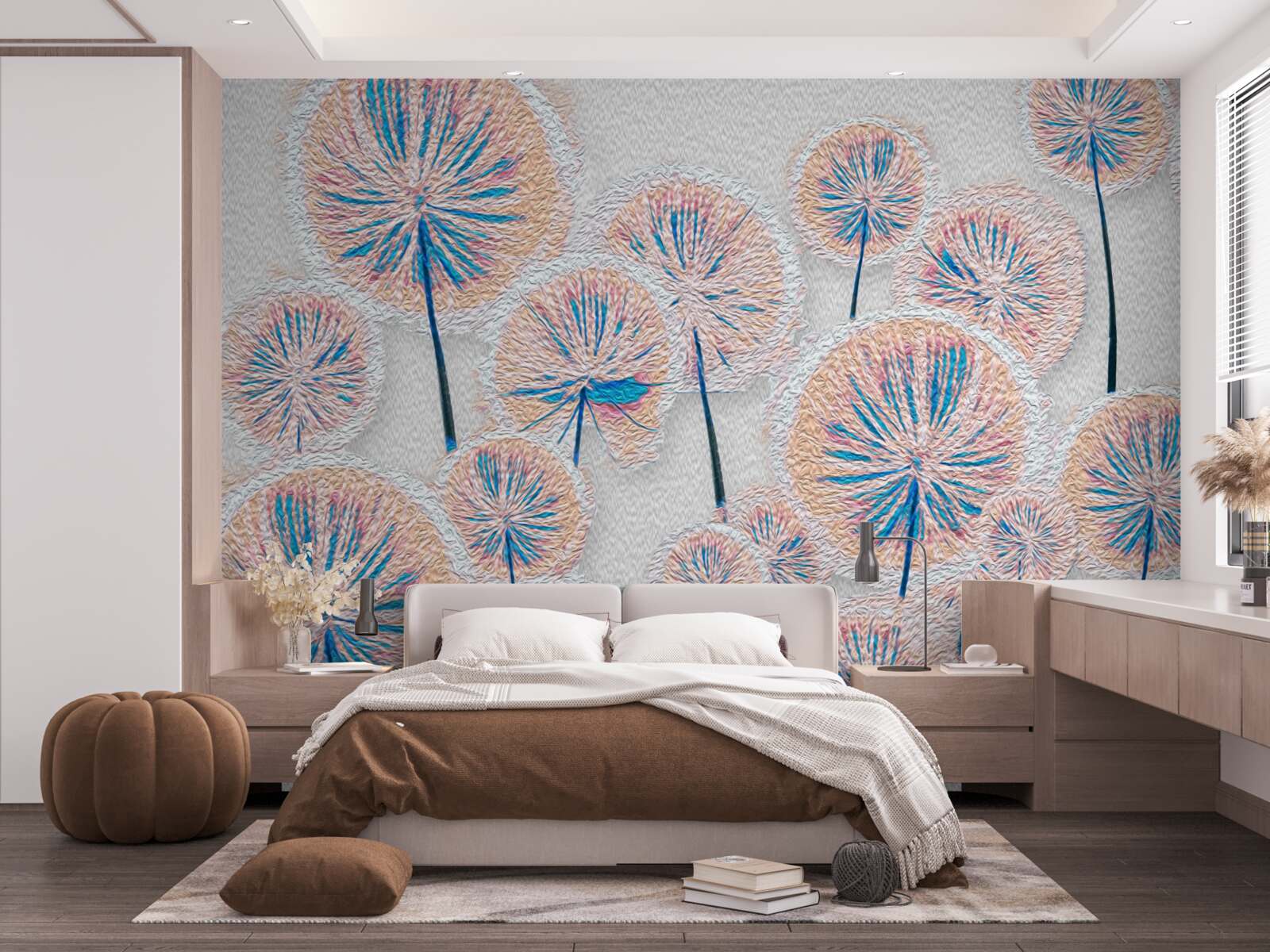 Фотошпалери кульбаба в пік цвітіння