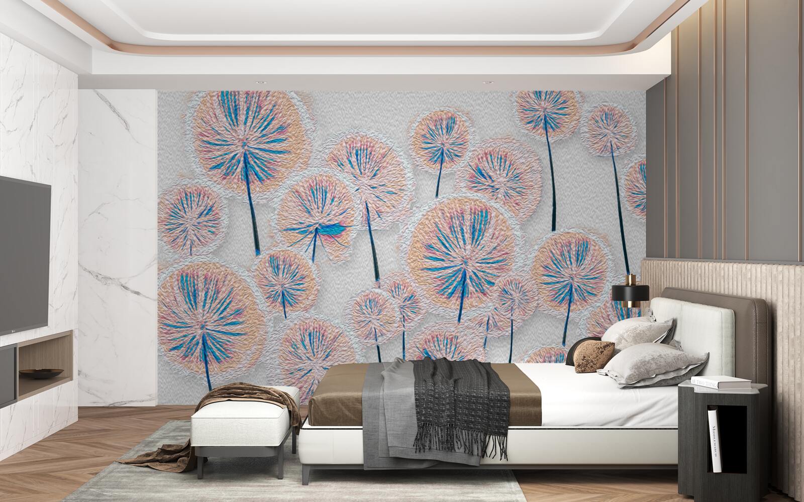 Фотошпалери кульбаба в пік цвітіння