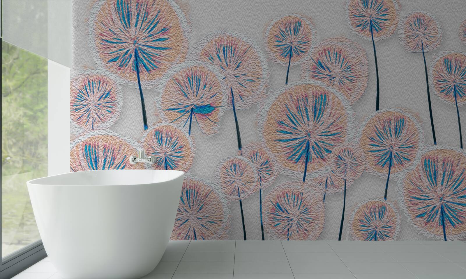 Фотошпалери кульбаба в пік цвітіння