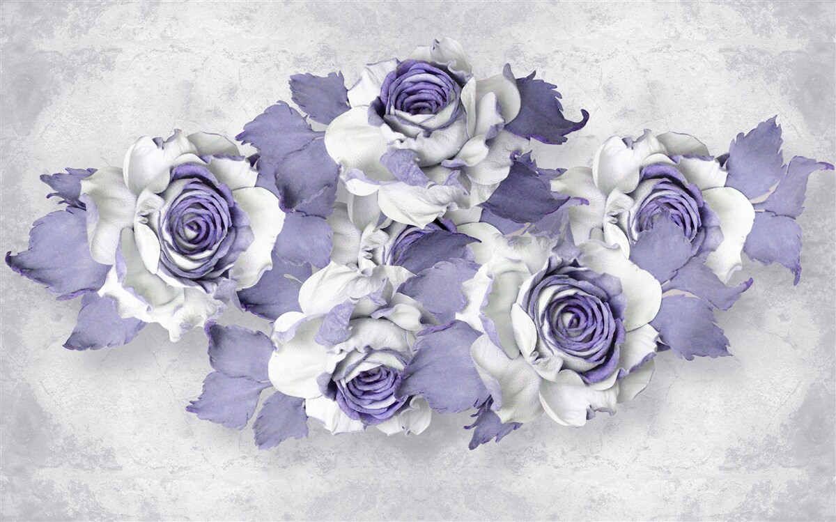 Фотошпалери Вишуканий букет троянд в ніжному бузковому відтінку