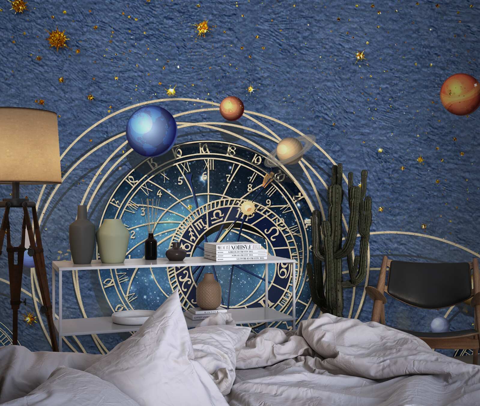 Фотошпалери концепція руху планет у галактиці