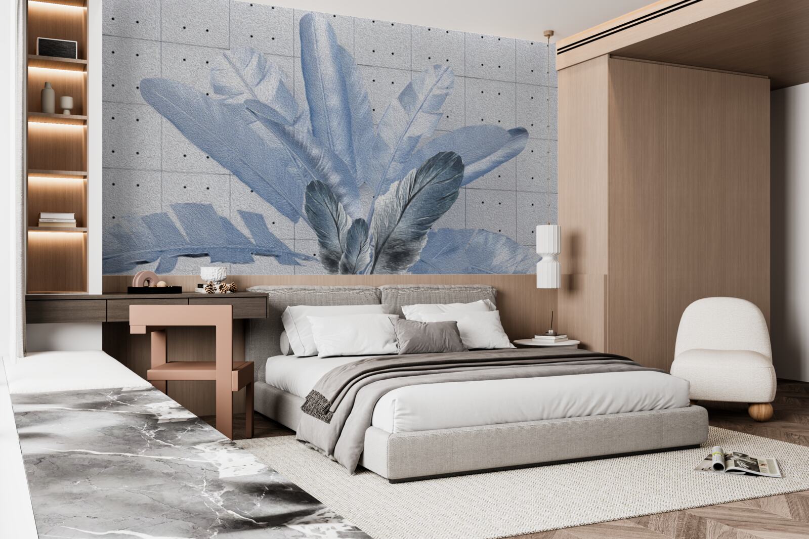 Фотошпалери форми різних пір'їн