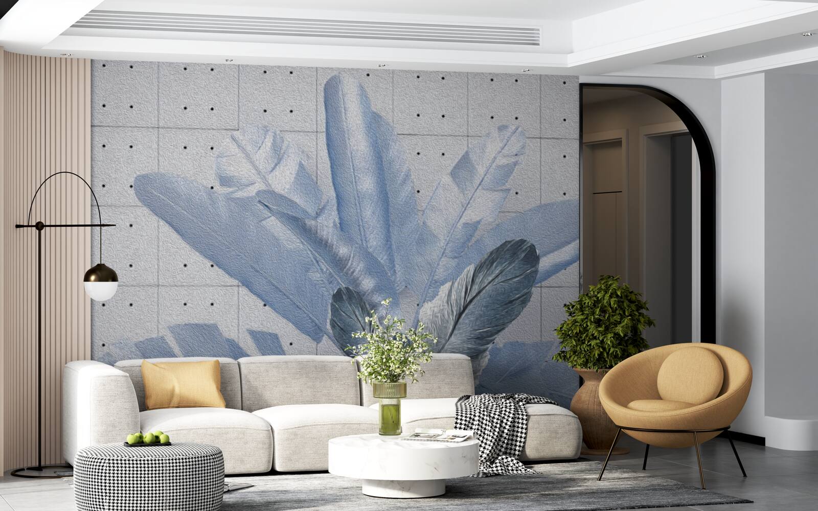 Фотошпалери форми різних пір'їн