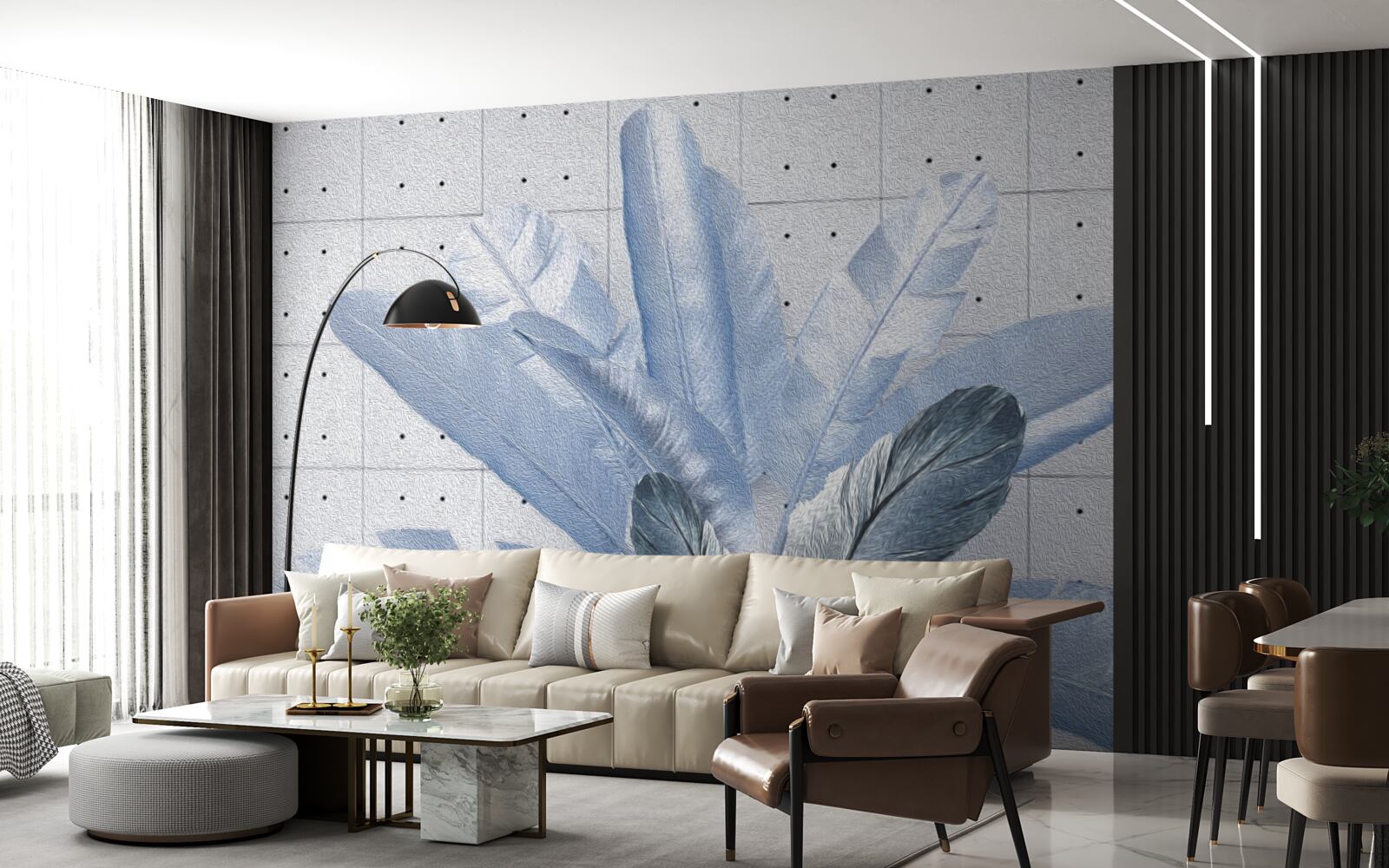 Фотошпалери форми різних пір'їн