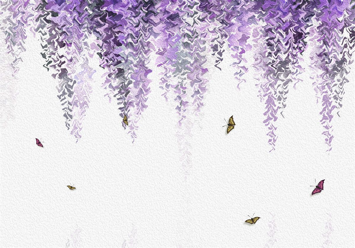 Фотошпалери відображення квіток бузку у воді