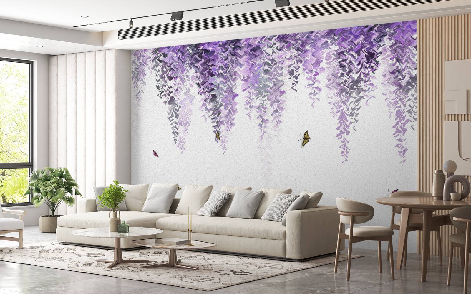 Фотошпалери відображення квіток бузку у воді