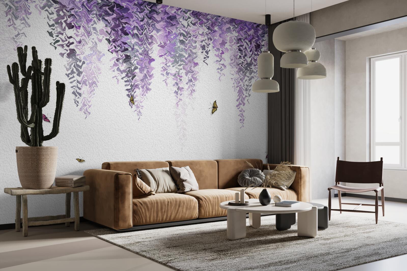 Фотошпалери відображення квіток бузку у воді