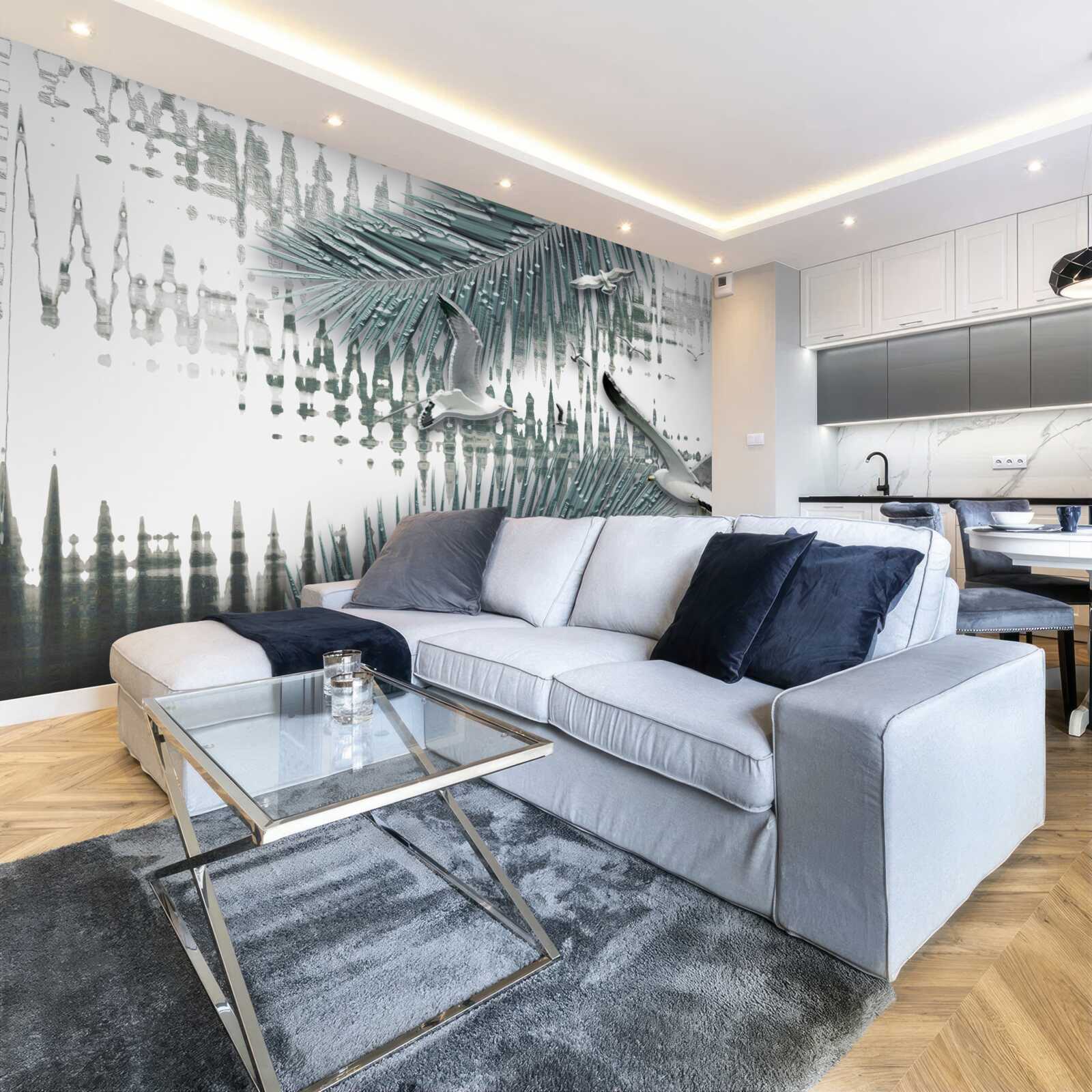 Фотошпалери чайки та пір'я